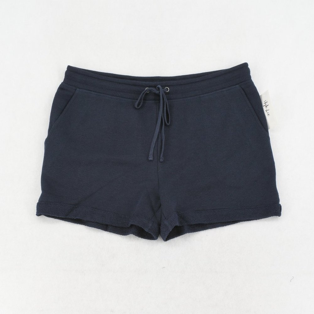 Women's Lounge Shorts Medium Style&Co Drawstring French Terry Industrial Blue